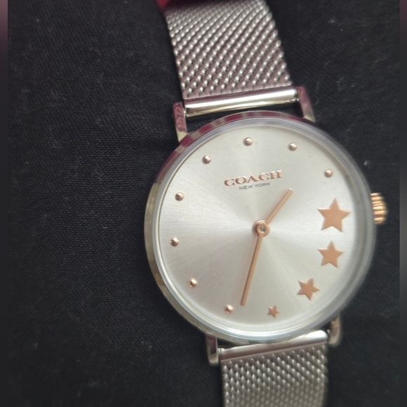 NIB Coach Women's Perry Women's Silver Tone Mesh Bracelet Stainless Steel Watch - Picture 10 of 11